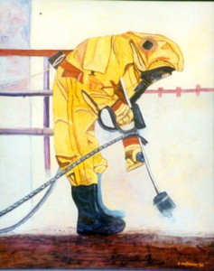 Dioxin Öl auf Leinwand 80 x 100 